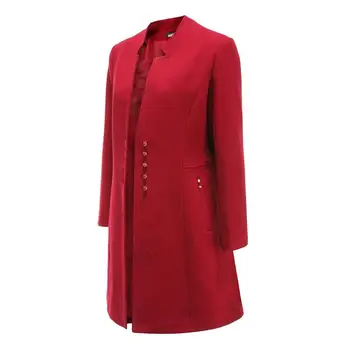 

Hot Sale 2019 Autumn and Winter Women's Woolen Coat Woolen Coat Mid-length Winter Women's Coat Warm