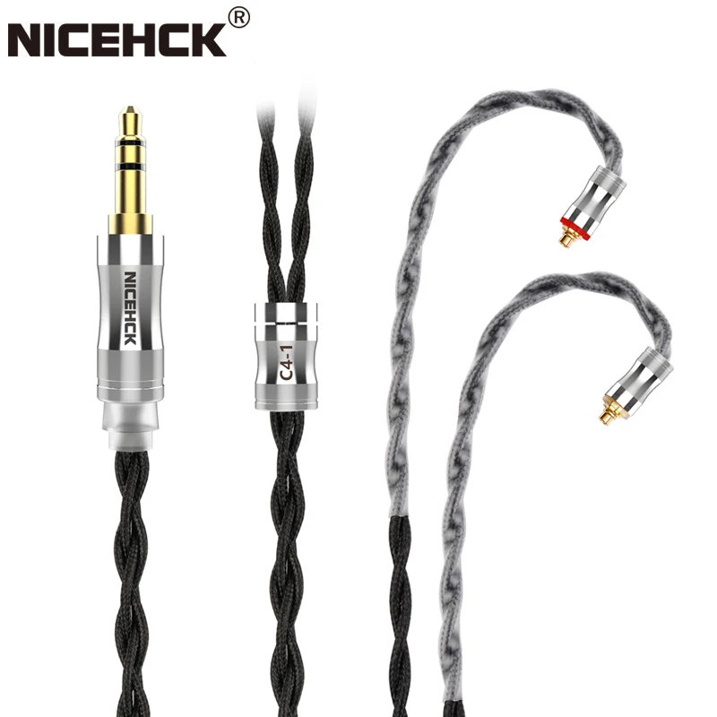NiceHCK C4-1 Cable 6N UPOCC Copper Silver Plated 3.5/2.5/4.4mm MMCX/2Pin/QDC/NX7 For KXXS Kanas LZ A7 TANCHJIM NX7 MK3/EBX21