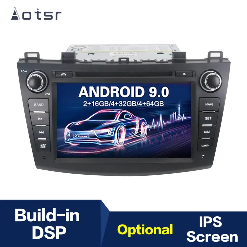 Автомобильный DVD плеер 8 дюймов 2Din Android 9 1 IPS GPS навигация для Mazda 3 /Axela 2009 2012 головное