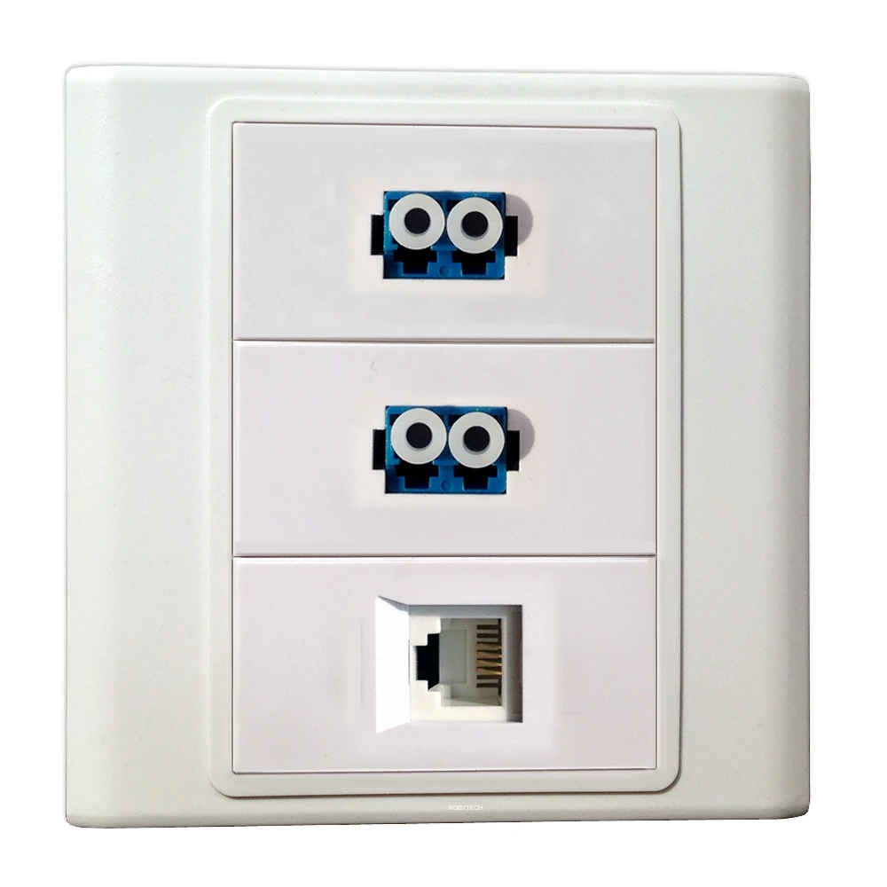 LC+ RJ11 модули, Cat3 PSTN телефонный волоконно-оптический настенное крепление лицевой панели разъем порт для домашнего офиса кабельная система