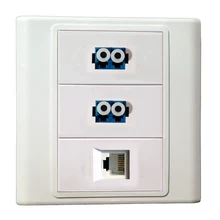 LC+ RJ11 модули, Cat3 PSTN телефонный волоконно-оптический настенное крепление лицевой панели разъем порт для домашнего офиса кабельная система