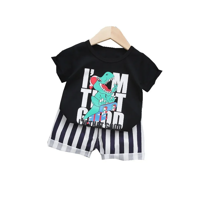 

Summer Fashion Children Clothes Baby Boys Girls Cartoon T Shirt Shorts 2Pcs/sets Kids Infant Clothing Toddler Casual Tracksuit