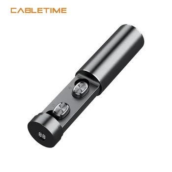 CABLETIME 2020 Wireless Earphone LED BluetoothV5 0 Waterproof High Sound Earphone for Smart phone iphone X Oneplus N382