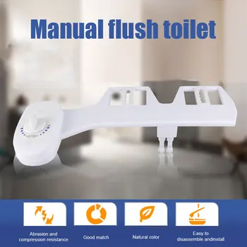 

HOT Toilet Seat Attachment Non Electric Manual Bidet Double Head Fresh Water Spray TI99
