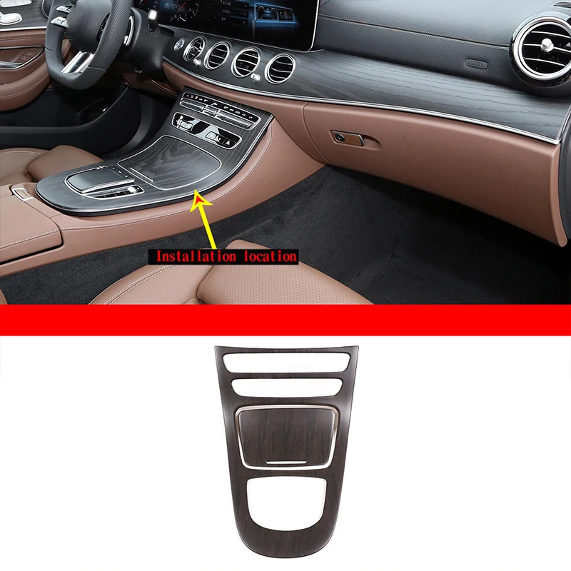 Console Gear Panel Frame Per Mercedes Benz Classe E W213 2021 No Clock Version Abs Console Gear Shift Panel Cover Trim Car Decora