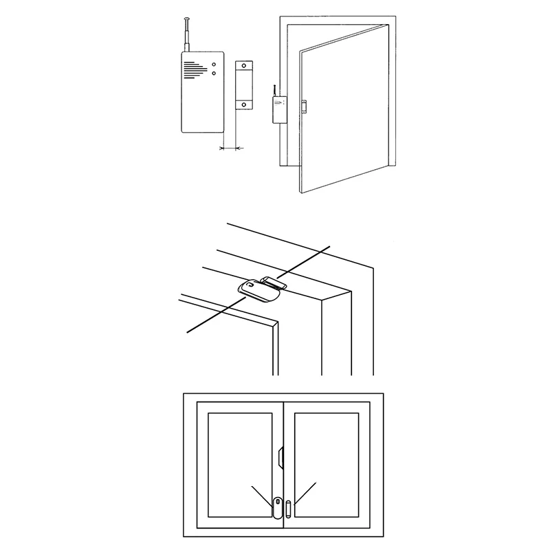 Беспроводной дверной оконный Магнитный умный детектор мониторинг частей