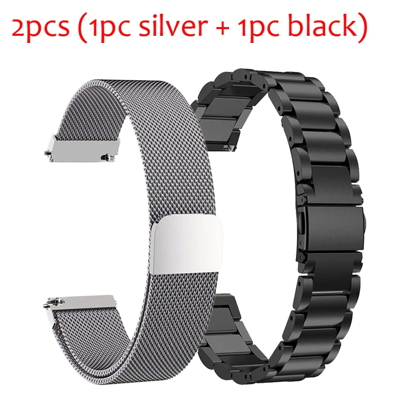 18 мм Quick fit ремешок для часов Huawei talkband B5 Talk Band B5 Bluetooth умный Браслет ремешок из нержавеющей стали Миланский ремешок для часов - Цвет ремешка: Silver band