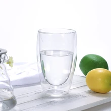 Heat-resistant Glass Cup Double Wall Glass Cup Beer Coffee Cup Set Handmade Beer Mug 450ml 350ml 250ml Water Bottle Drinkware