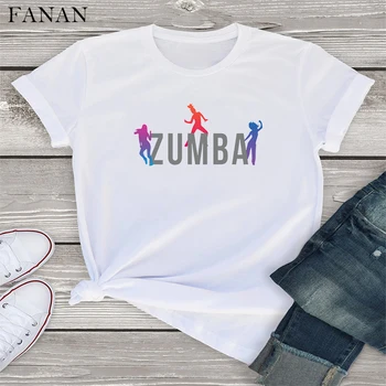 

2020 New Rainbow Zumba Dance Lover Print Tshirt Women Vogue T shirt Hip Hop Female T-shirt Tumblr Street Wear Tops Tees Clothing