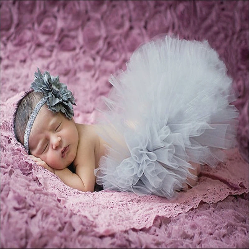 Реквизит для фотосъемки новорожденных; костюм для младенцев; цветочная повязка на голову + юбка-пачка принцессы; реквизит для фотосессии