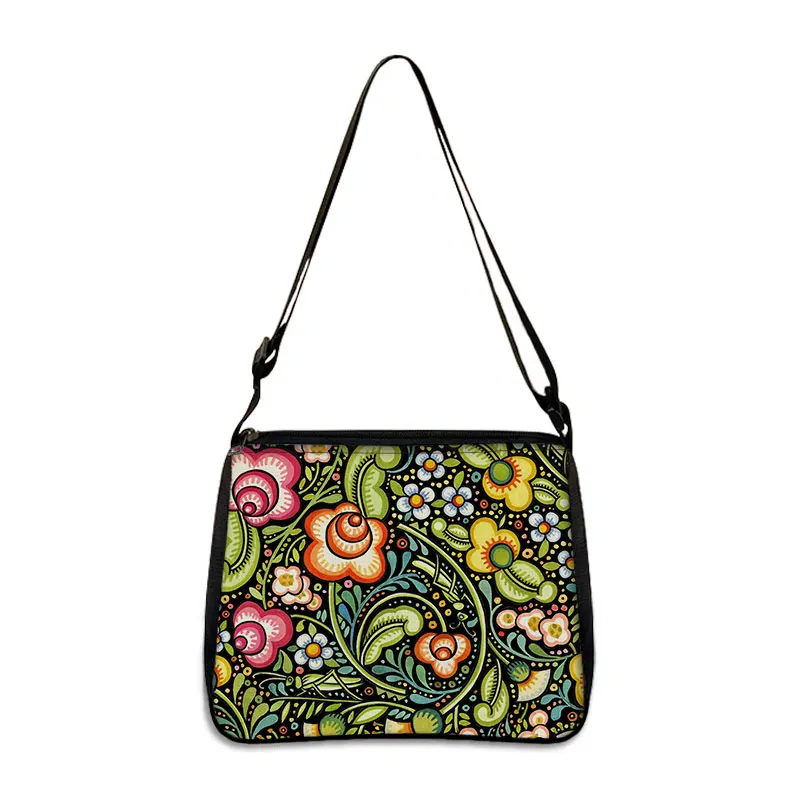 Mandala Flowerote Handbag Women Ethnic Traditional Shopping Bag Floral Print Shoulder Bag For Lady Traveling Messenger Bag - Image 10