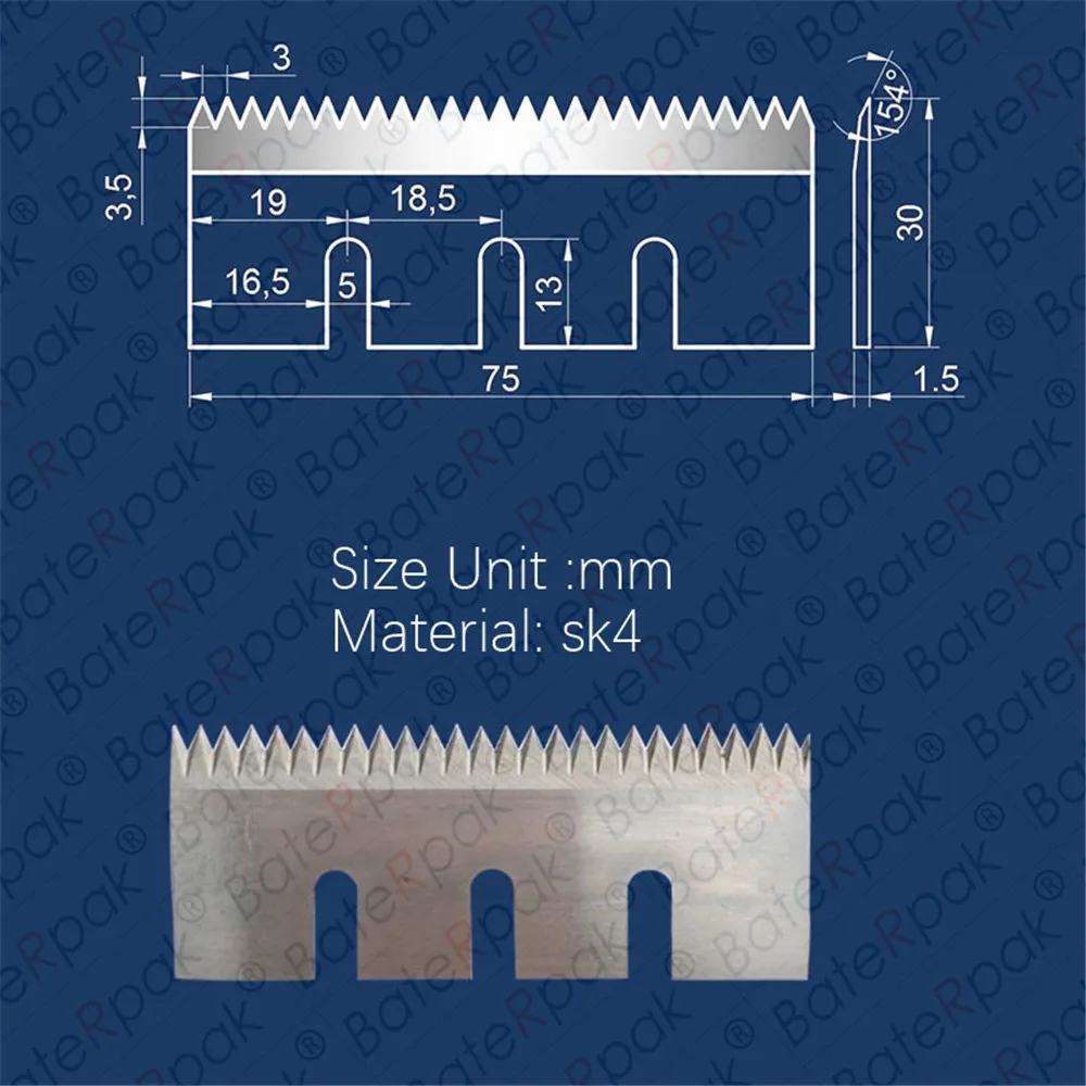 BateRpak Carton sealer blade 2pcs,Semi Auto Adhesive Tape carton