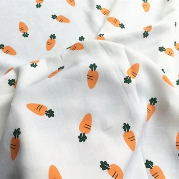 

Carrot pattern Aloe cotton fabric rayon fabric skin-friendly cotton fabric exquisite breathable and comfortable clothing fabric