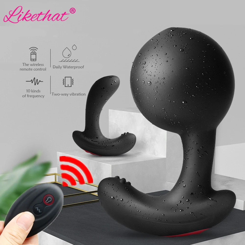 Wireless Remote Control Male Prostate Massager Inflatable Anal Plug Vibrating Butt Expansion Vibrator Sex Toys For Men | Красота и