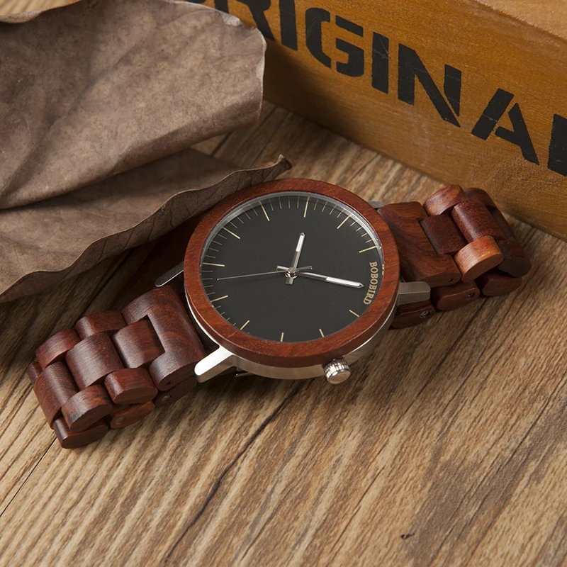 red wood band bobo bird watches for men (4)