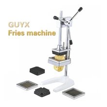 GUYX Коммерческая Вертикальная бытовая машина для картофеля фри из нержавеющей стали ручная машина для картофеля фри машина для резки картофеля