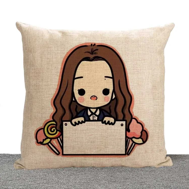 Customized Anime lover pillow cover, cartoon couples Valentine's Day gifts throw pillow case Square Throw Pillowcase wholesale - Цвет: C