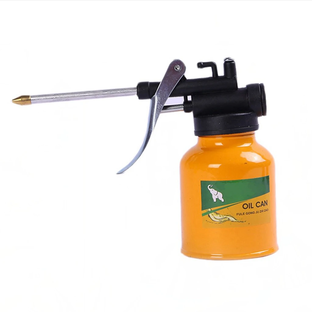 250ml Steel High Pressure Hand Pump Oiler Good sealing performance never leak |