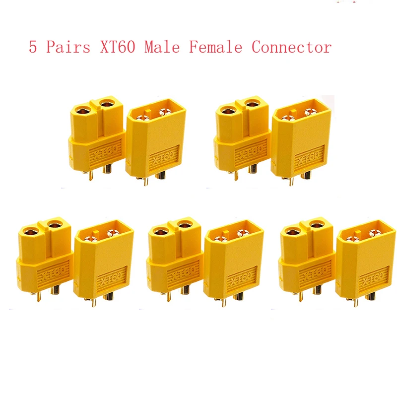 5Pairs XT60 5Pairs XT60 Male Female Bullet Connector Plug iMax b6 Battery balance charger Accessory For RC Lipo/Ni-CD Battery charging - Цвет: 5Pairs XT60