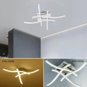 

18W/24W Modern LED Ceiling Light Creative 3/ 4 Heads Lighting 3000K 6500K Shaped Ceiling Light for Kitchen Bedroom Lighting