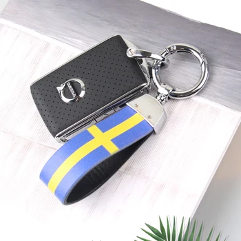 

Sweden Flag Car Keychain Key Chain Ring For Volvo XC90 S60 XC60 V70 S80 S40 V40 V50 V60 XC70 C30 FH XC40 S90 C70 V90 Rdesign S70