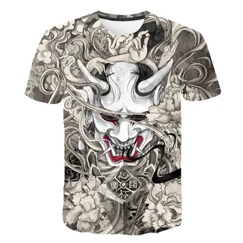 

Japan tattoo 2019 New Fashion men Tee 3d T Shirt Funny Print Short Sleeve Top Summer men's stranger things T-shirt streetwear