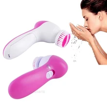 5-в-1 электрическая щетка для чистки лица массаж тела Мини поры кожи очиститель Красота массажер мыть уход за кожей лица машина Кисть для очистки дица Лидер продаж