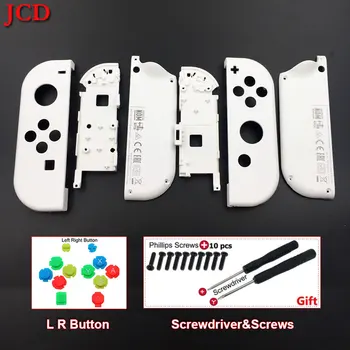 

JCD New DIY White Housing Shell Case Set for Switch NS NX Joy-Con Console Replacement Controller Shell Cover for Nintend Switch