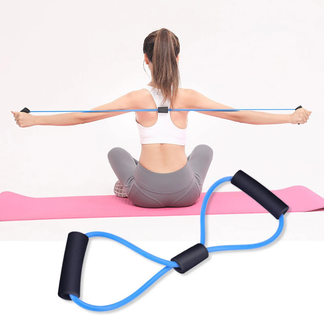 Shoulder opening exercise back resistance band stretching band fitness ring 