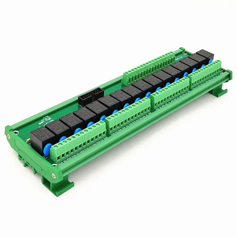 DIN рейку 16 канальный тип NPN 9V 15A Модуль интерфейса реле питания, реле HF JQC-3FF-9V-1ZS