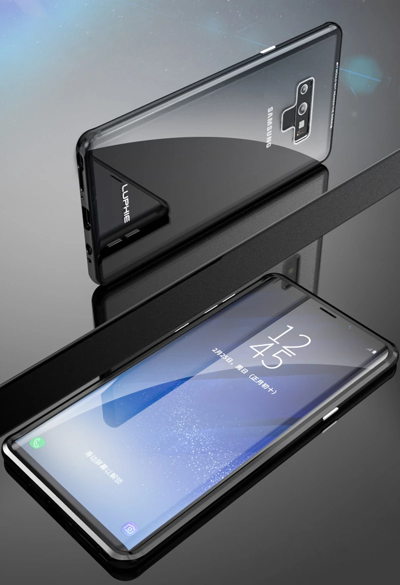 360 Полный чехол для samsung Galaxy S8 Plus S8Plus S9 Note 9 8 магнитный металлический бампер закаленное стекло чехол для samsung S8 чехол coque