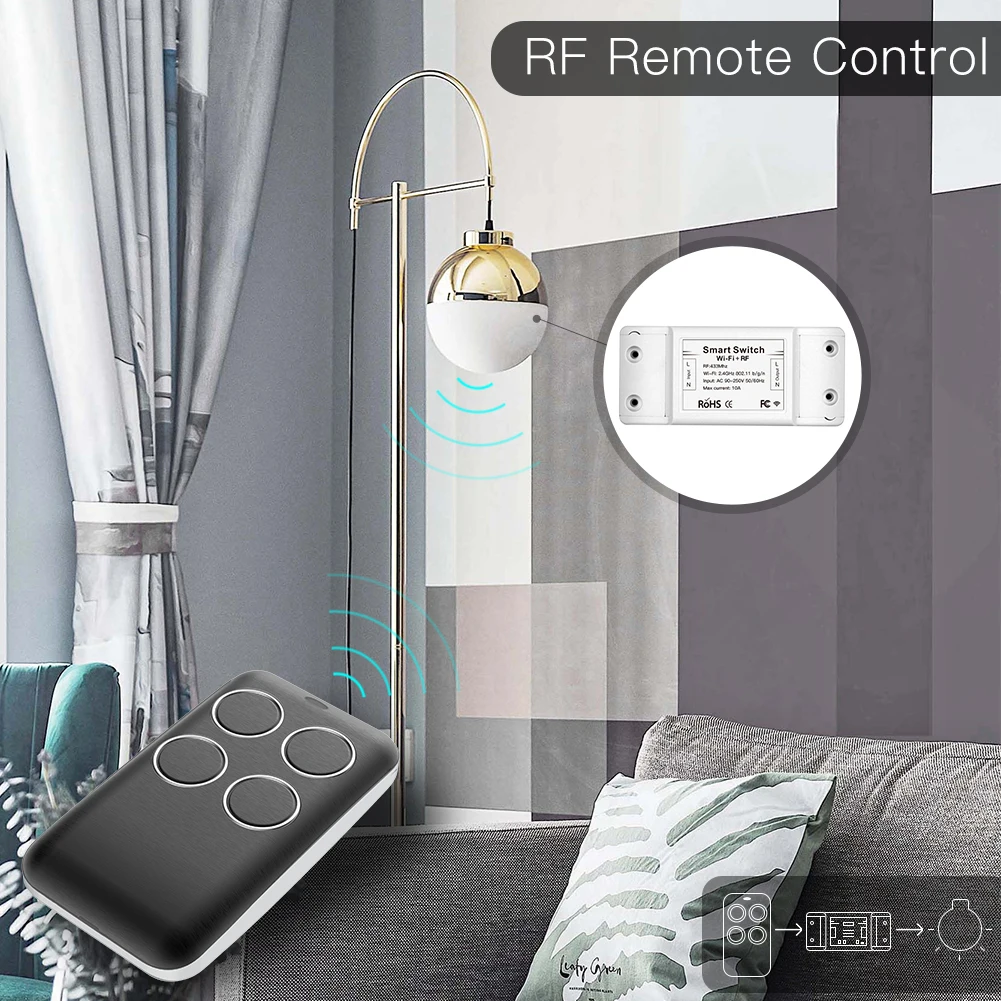 RF433 Wi Fi DIY модуль Смарт переключателя с дистанционным управлением для умной