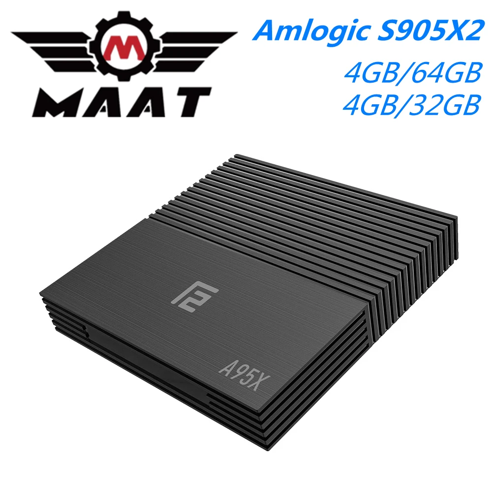 ТВ-приставка MAAT A95X F2 4 Гб ОЗУ 32 64 ПЗУ Android 9 0 четырехъядерный процессор Amlogic S905X2