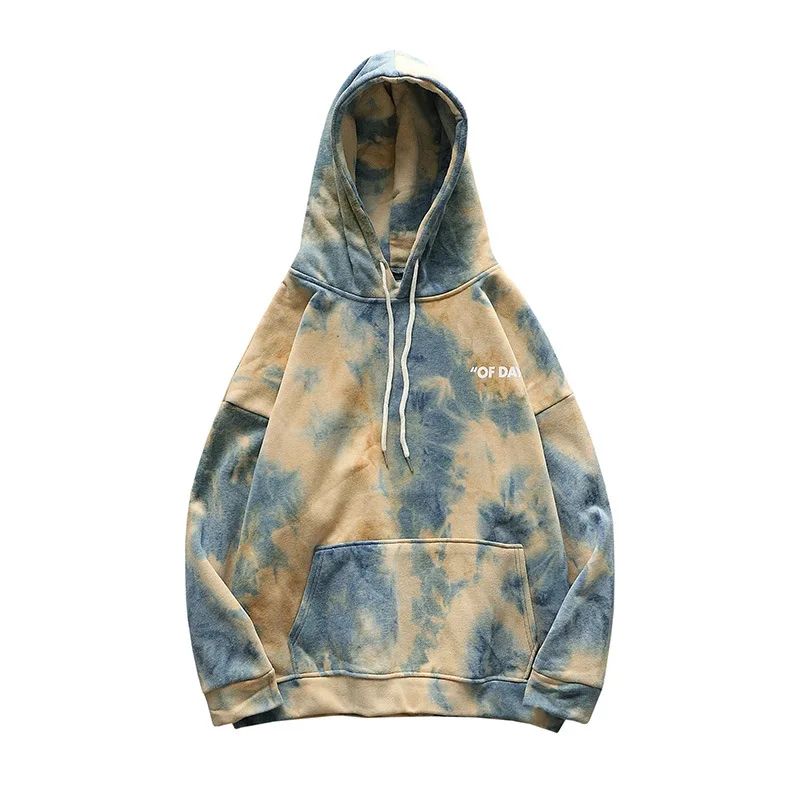 Harajuku Толстовка женские толстовки осень зима мода Tie dye длинный рукав пуловер теплая Толстовка Топы Плюс Размер толстовки