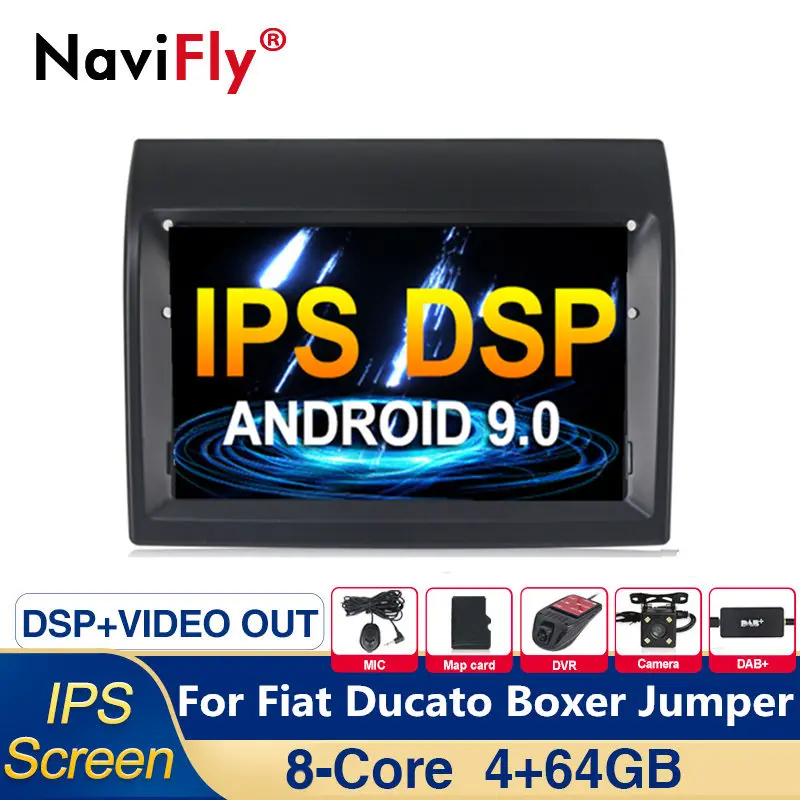 Android 9,0 8 Core ips DSP автомобильный Радио dvd-плеер gps навигация Мультимедиа для Fiat Ducato 2008- Citroen Jumper peugeot Boxer