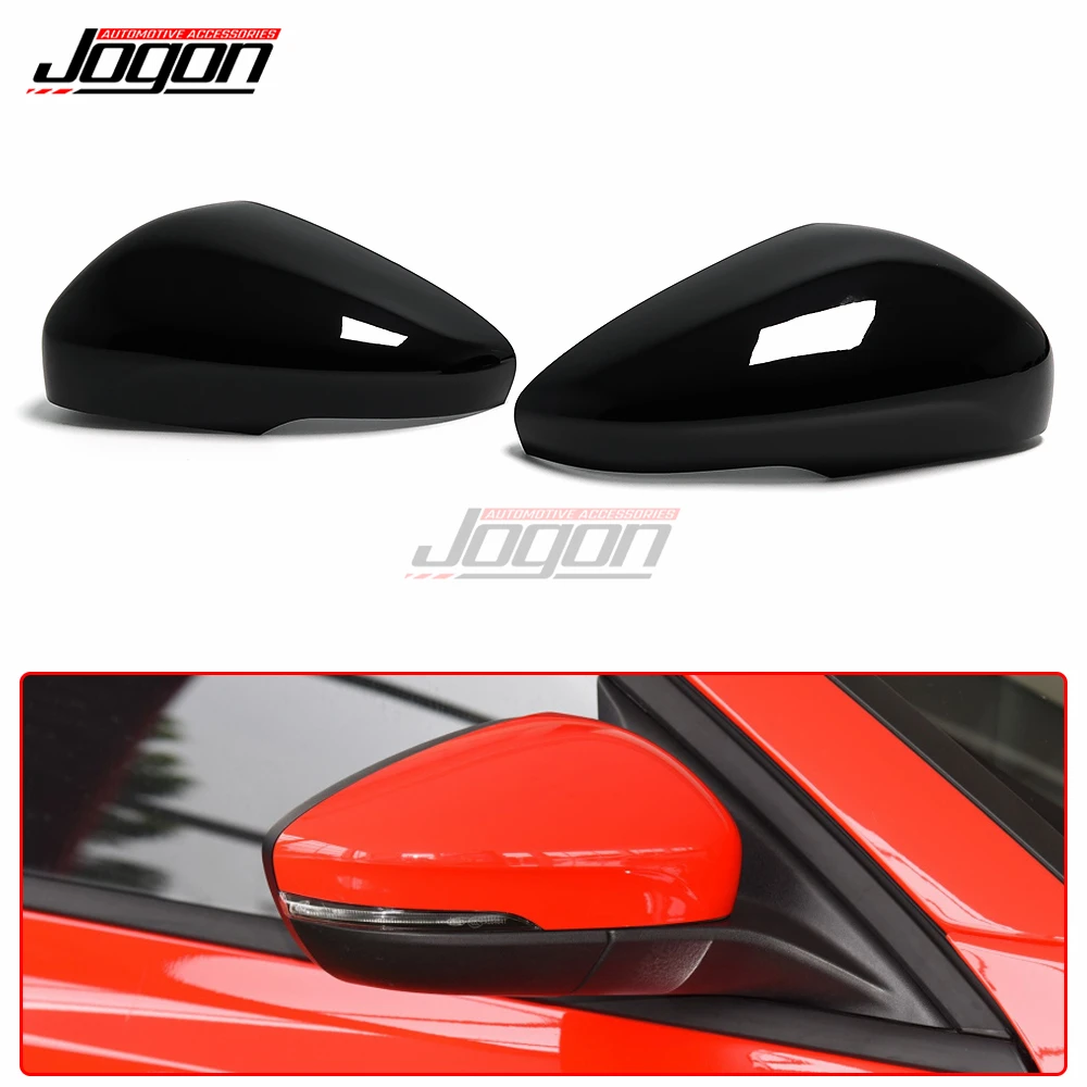 

Bright Black Side Rear View Mirror Caps For Ford Focus MK4 MK IV C519 2019-2021 Replace Car Exterior Rearview Mirror Cover Trim