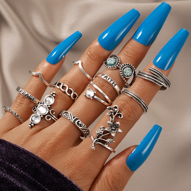 steel ring halloween Jewelry for women Snake ring jewelry slytherin Punk Ring on phalanx anel masculino rings set