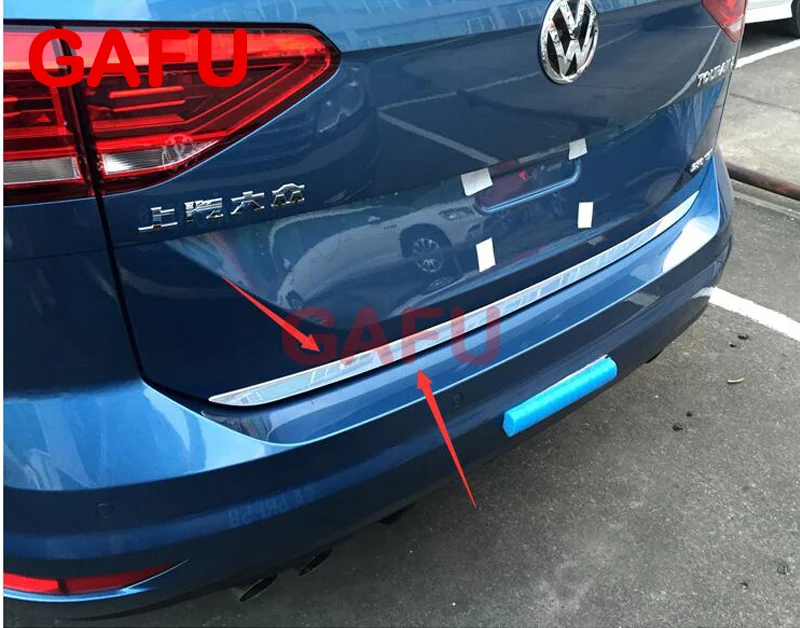 Наклейка на заднюю дверь из нержавеющей стали для VW TOURAN 2016 2017 отделка задней