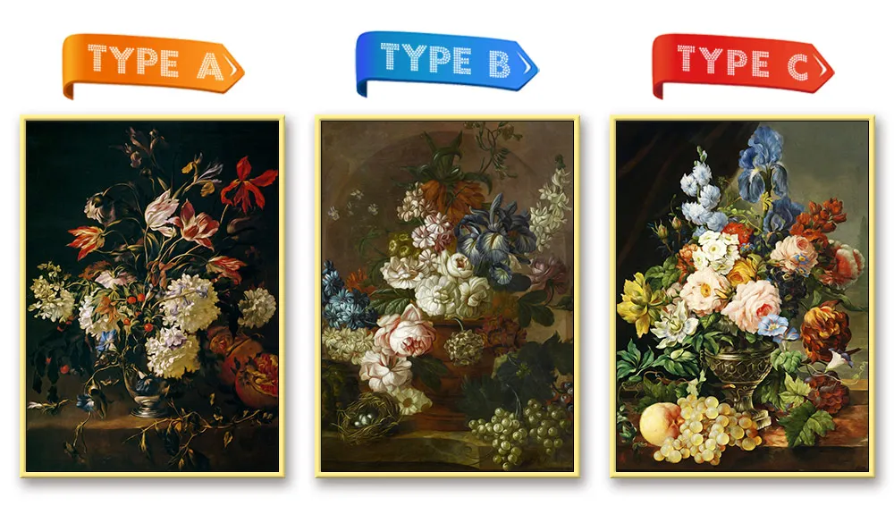 NCKF286-欧式花卉油画ABC款