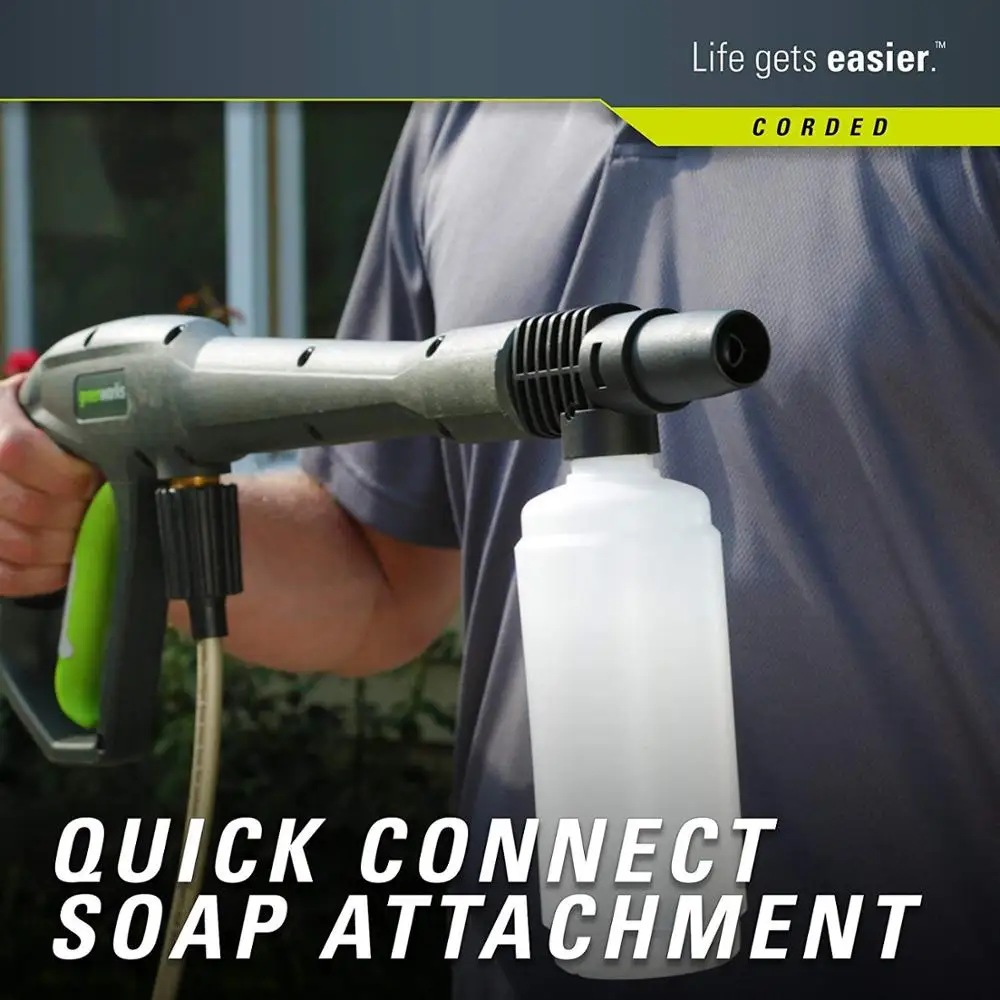Greenworks 220 В 1300 Вт макс 100 бар 7.5LPM G10 мойка высокого давления 1.2GMP 1700PSI Электрический