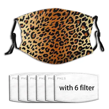 

Outdoor Washable PM2.5 Filter Masks Leopard Grain Activated Carbon Filter Antibacterial Dust Proof Face Cover Anti Dust