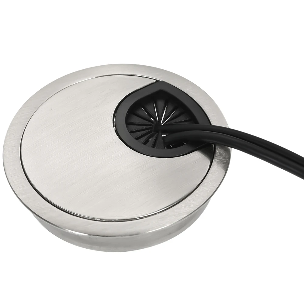 60mm Desk Grommet For Wire Organizer Office Desktop Gromet Zinc Alloy