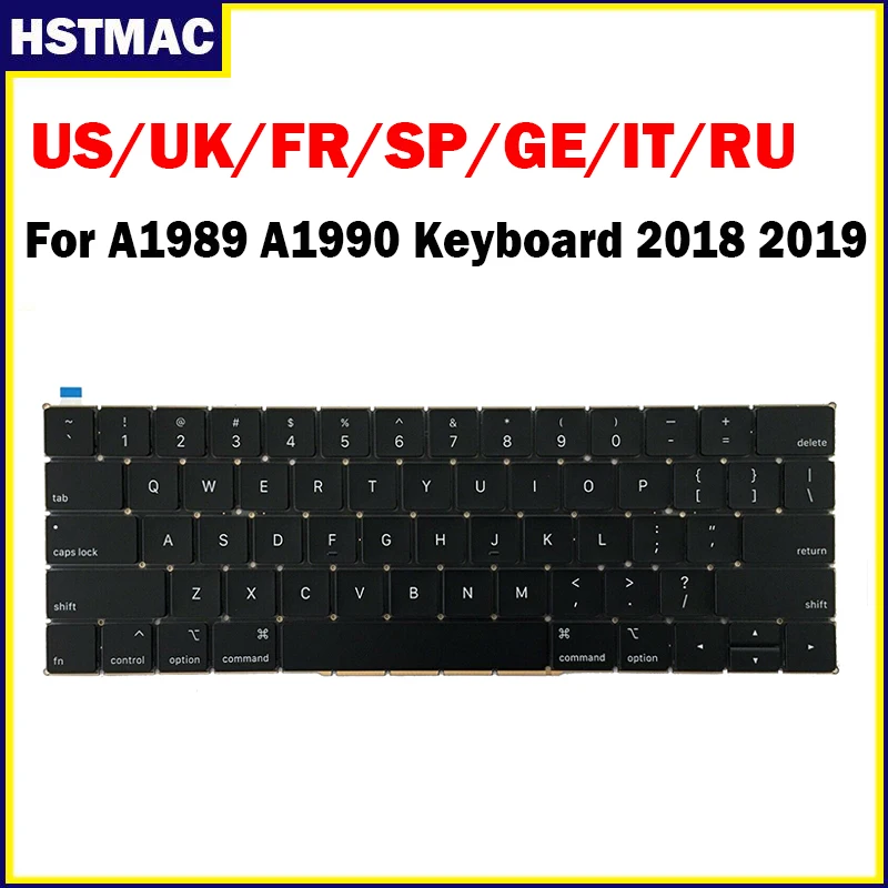 

Original A1989 A1990 Keyboard US UK German French Azerty Spanish Italian Russian For Macbook Pro Keyboard Backlight 2018 2019