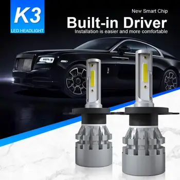 

H4 Car LED Headlight Lights 6000K IP68 200m light range K3 LED headlamp Car Fog Lights Automobiles Accessories