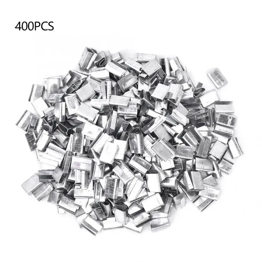 

400pcs Open Type Zinc Plated Steel Strapping Seals for 13-16mm Wide Strap