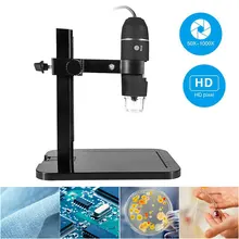 1000X светодиодная профессиональная видеокамера цифровая Лупа лабораторная USB портативная с подъемной подставкой электронный эндоскоп микроскоп