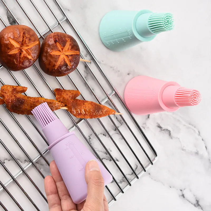 

Barbecue Tools Oil Bottle Brush Silicone Kitchen Gadgets Portable Temperature Resistant BBQ Basting Brushes Baking Accessories