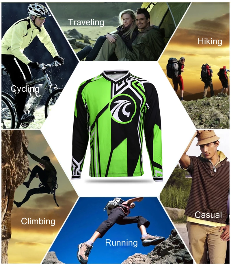 X-Tiger Bike DH рубашка с длинными рукавами нижние трикотажные изделия рубашка для горного велосипеда спортивная одежда полиэстер майки для велоспорта