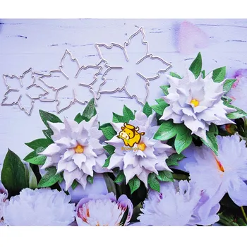 

Clematis Flower Metal Dies Stencil Template for Embossing DIY Scrapbooking Paper Album Gifts Cards Making New Dies for 2020