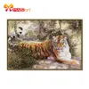 Cross stitch kits Embroidery needlework sets 11CT water soluble canvas patterns 14CT Chinese Style Tiger resting-NCMA058 ► Photo 1/6